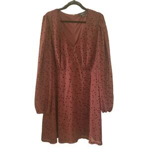 FOREVER 21+ 3x Maroon knee-length Dress